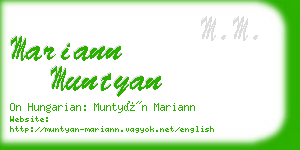 mariann muntyan business card